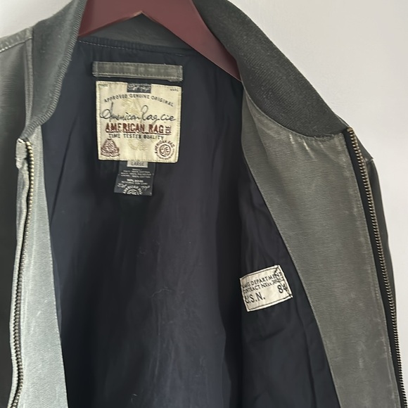 Vintage American Rag cie green canvas jacket. Excellent condition. Smoke free. - Picture 3 of 6